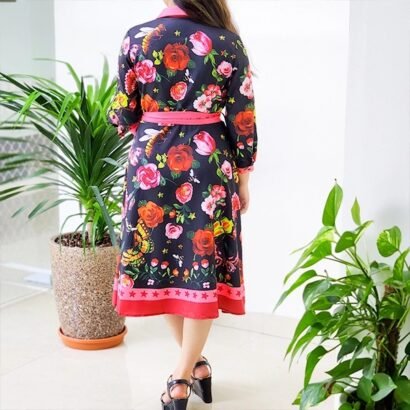 Floral Patterned Midi Dress